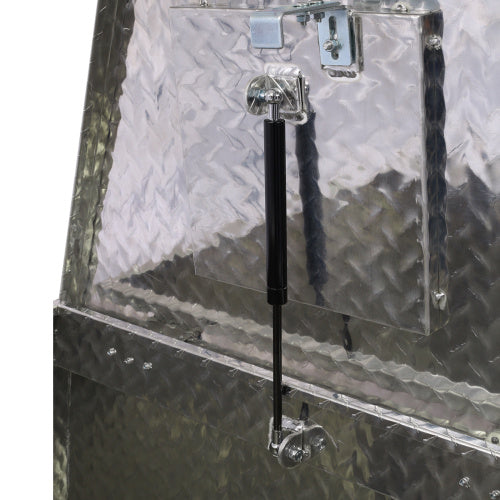 Shopi Vella heavy duty truck bed storage box with metal latch and support strut for secure storage