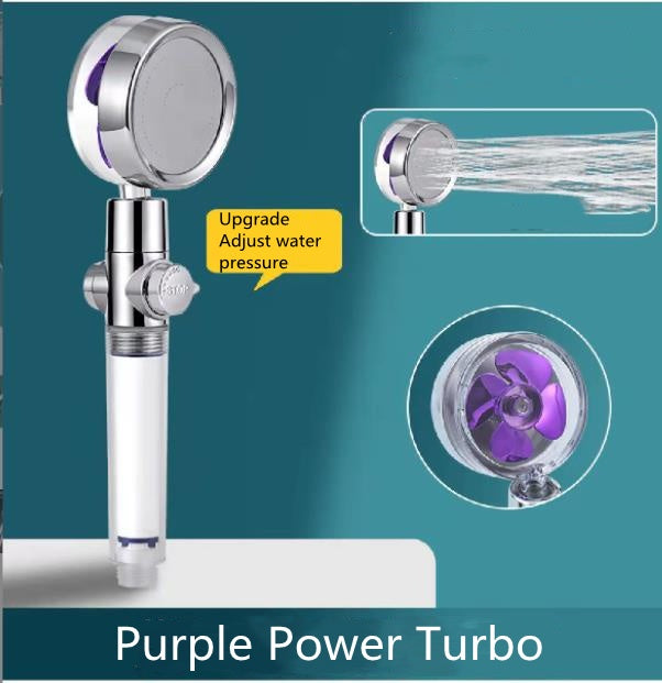 Shopi Vella high pressure water saving shower head with adjustable water pressure and purple power turbo design