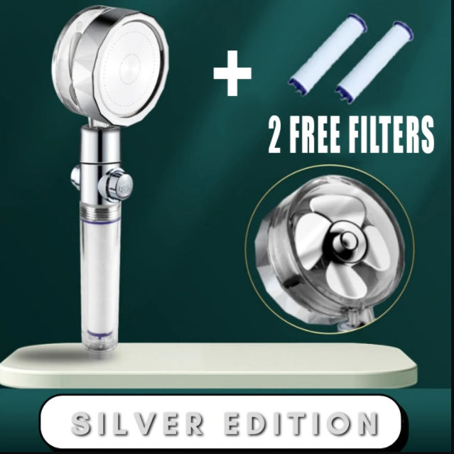 Shopi Vella silver edition high pressure water saving shower head with two free filters