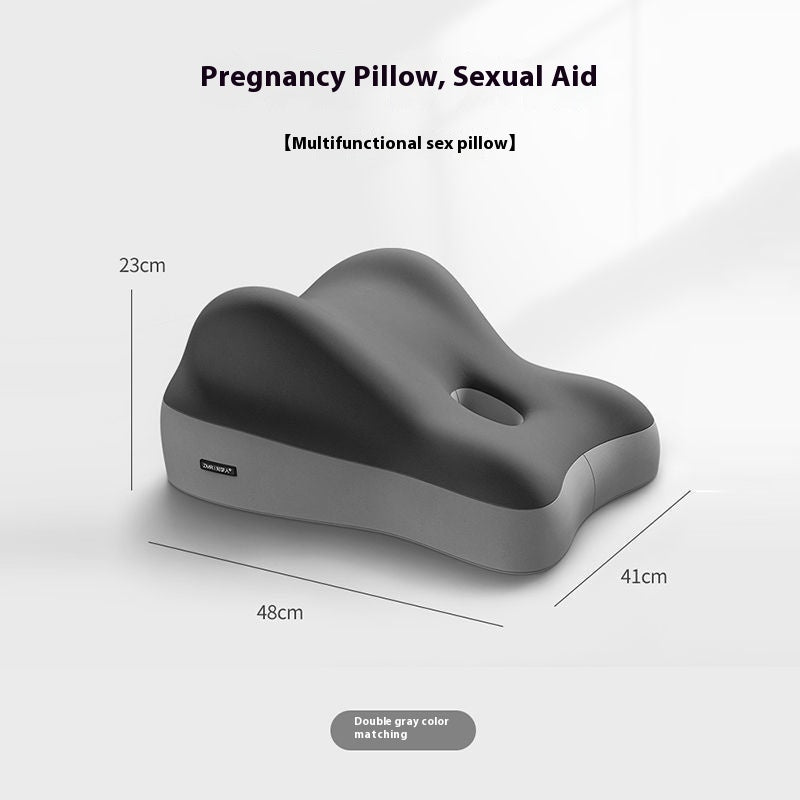 Shopi Vella hip raised sleep cushion pillow case in double gray for pregnancy and comfort support