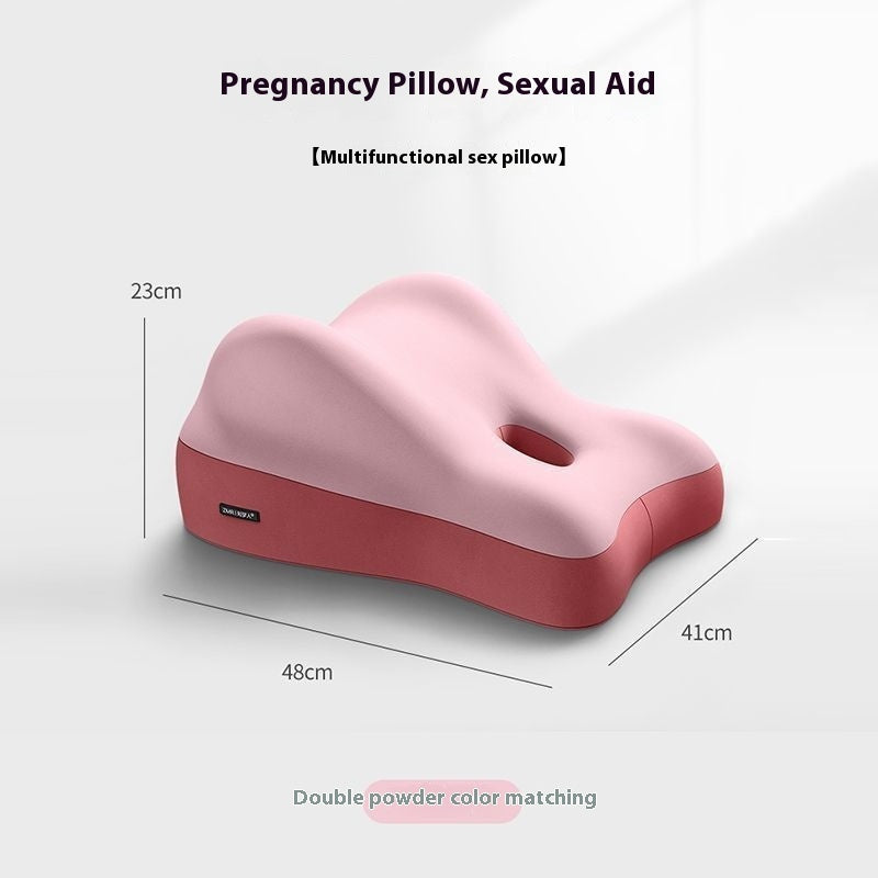 Shopi Vella hip raised sleep cushion in double powder color for pregnancy and sexual aid