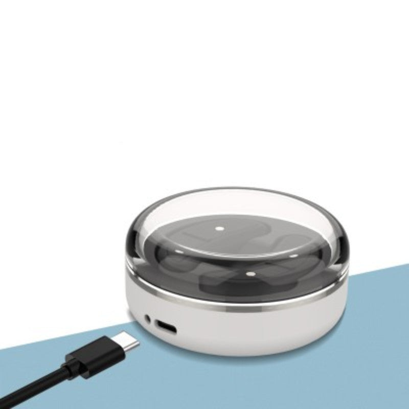 Shopi Vella home eye massager for dark circles with compact design and USB charging cable