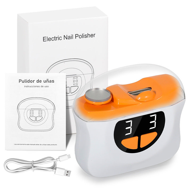 Shopi Vella electric nail clippers with LED light and digital display with USB charging cable and user manual
