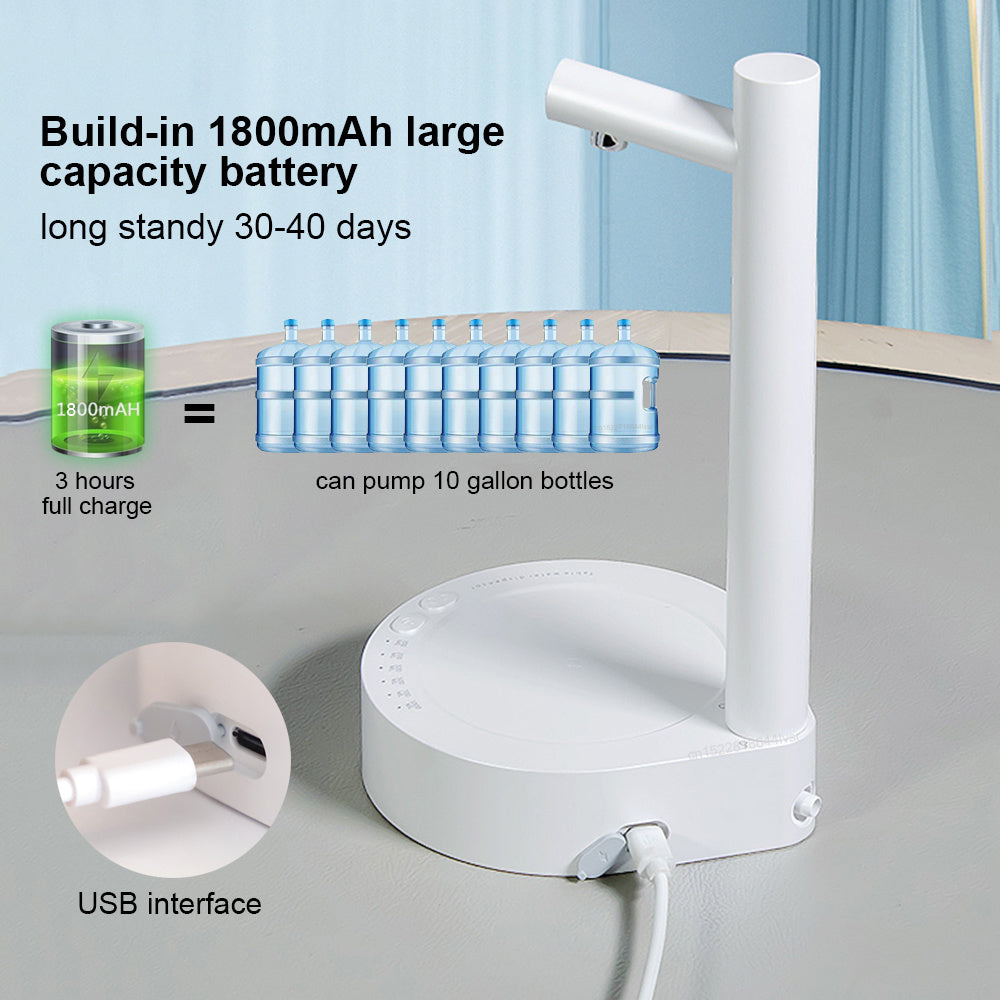Shopi Vella desk water dispenser for office with 1800mAh battery and USB charging port