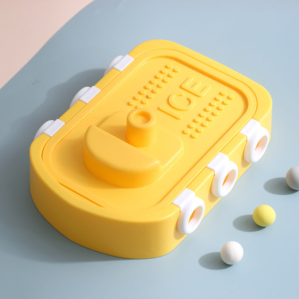 Shopi Vella yellow ice hockey maker for kids kitchen storage toy with puck and handles