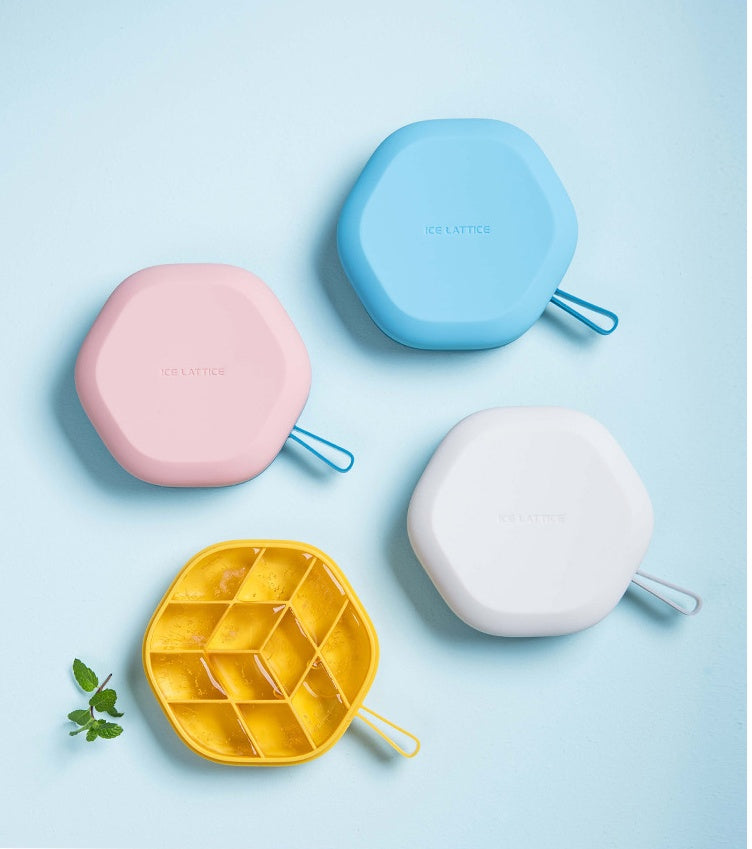 Shopi Vella 3D ice cream maker silicone molds in pastel colors for easy ice storage and creative ice shapes
