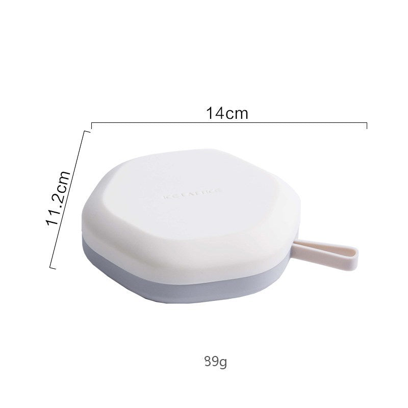 Shopi Vella 3D ice cream maker silicone in white and gray with compact design for home storage
