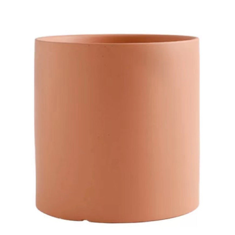 Shopi Vella industrial style planter pot in terracotta color for home storage and decor