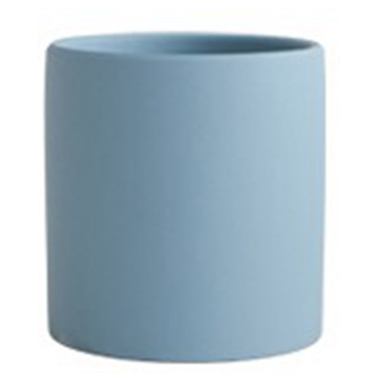 Shopi Vella blue ceramic industrial style planter pot for modern home storage and decor