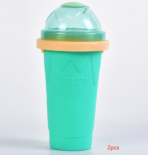 Shopi Vella instant frozen drink cup in teal with dome lid for cold beverages