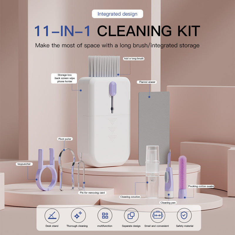 Shopi Vella multifunctional keyboard cleaning brush 11-in-1 cleaning kit with storage box and cleaning tools