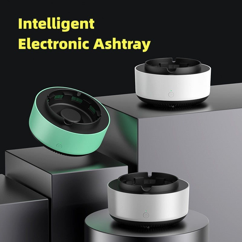 Shopi Vella intelligent electronic ashtray smoke removal air purifier ashtray in white and green