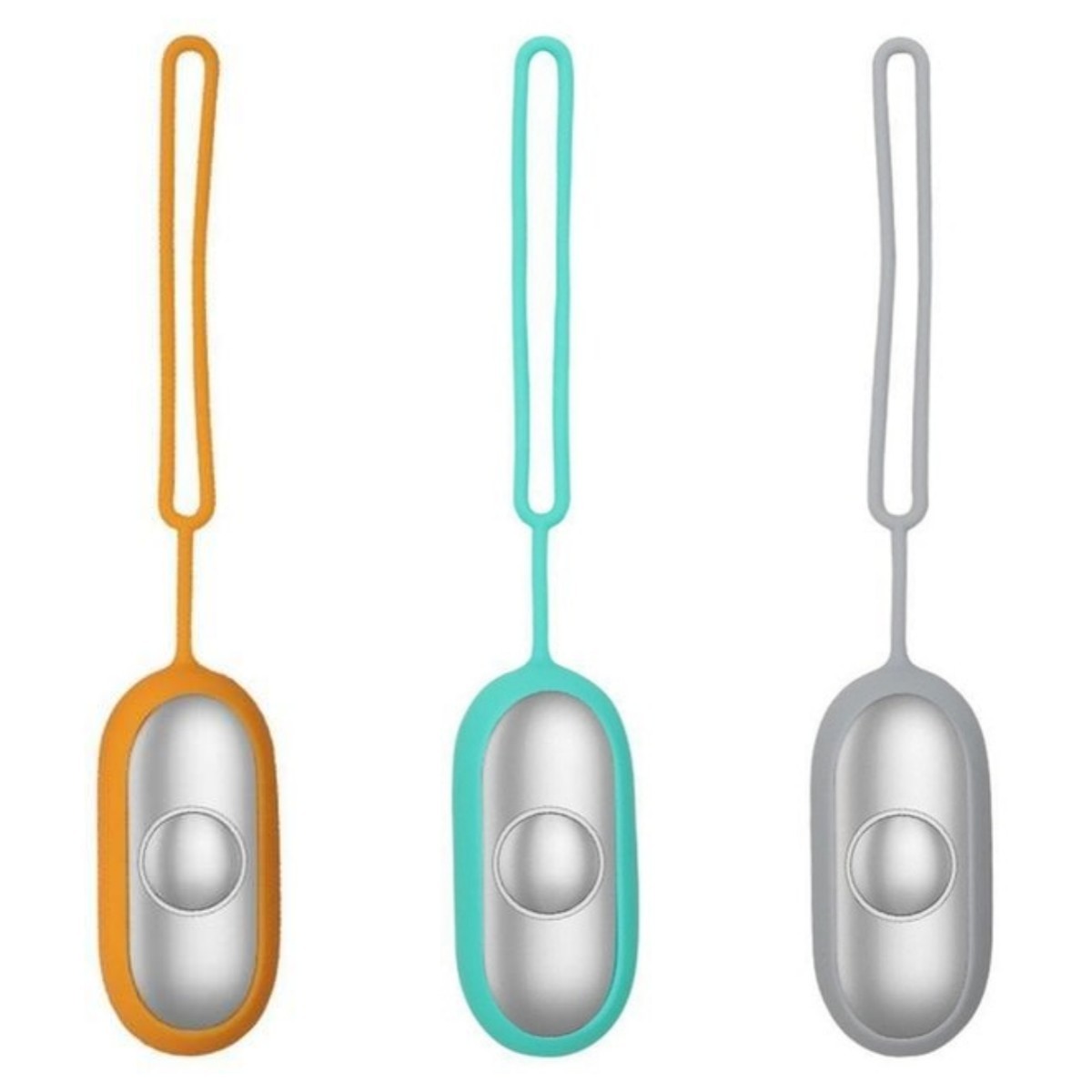 Shopi Vella intelligent sleep therapy device with silicone cases in orange teal and gray for home storage