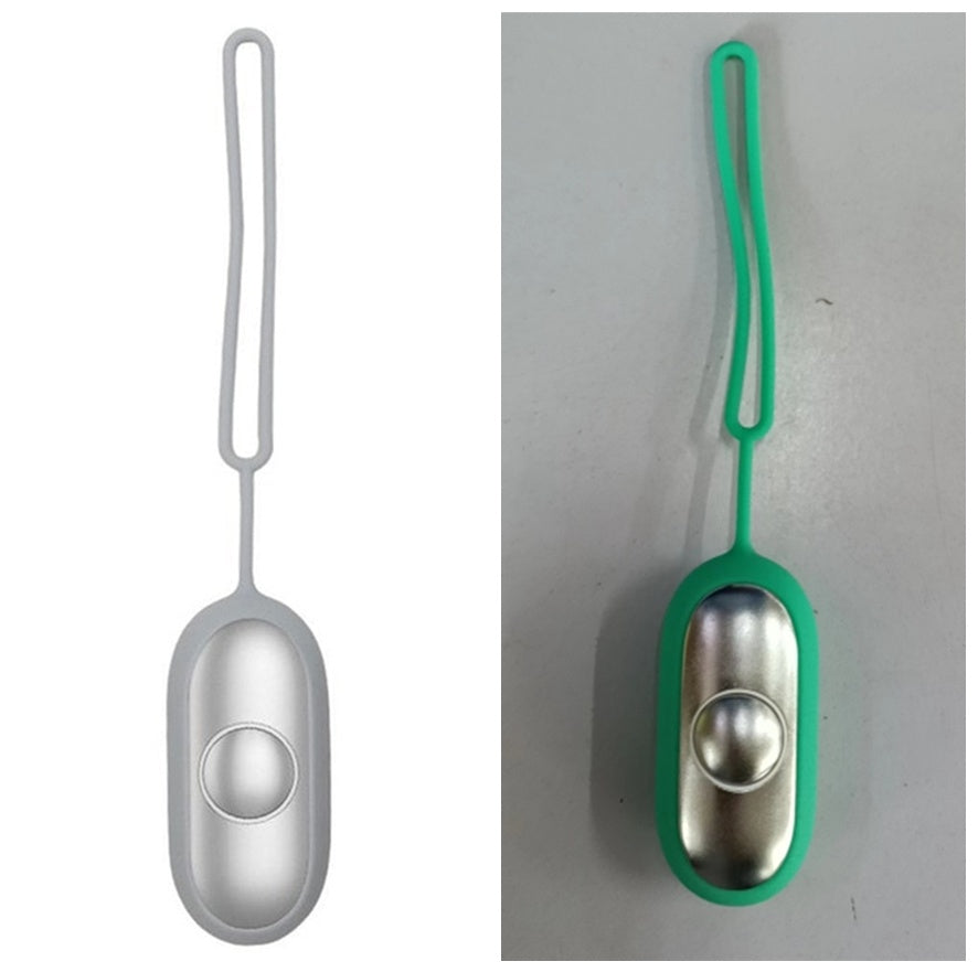 Shopi Vella intelligent sleep therapy device in white and green silicone covers for home storage
