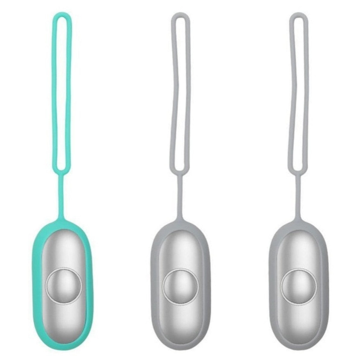 Shopi Vella home storage set holding three silver intelligent sleep therapy device units with silicone straps