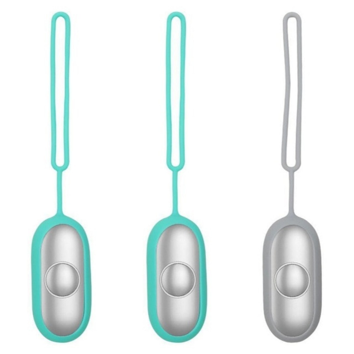 Shopi Vella intelligent sleep therapy device in blue and gray with hanging loop for home storage