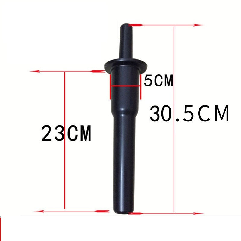 Shopi Vella black tamper tool for JTC blender blade jar container with size measurements
