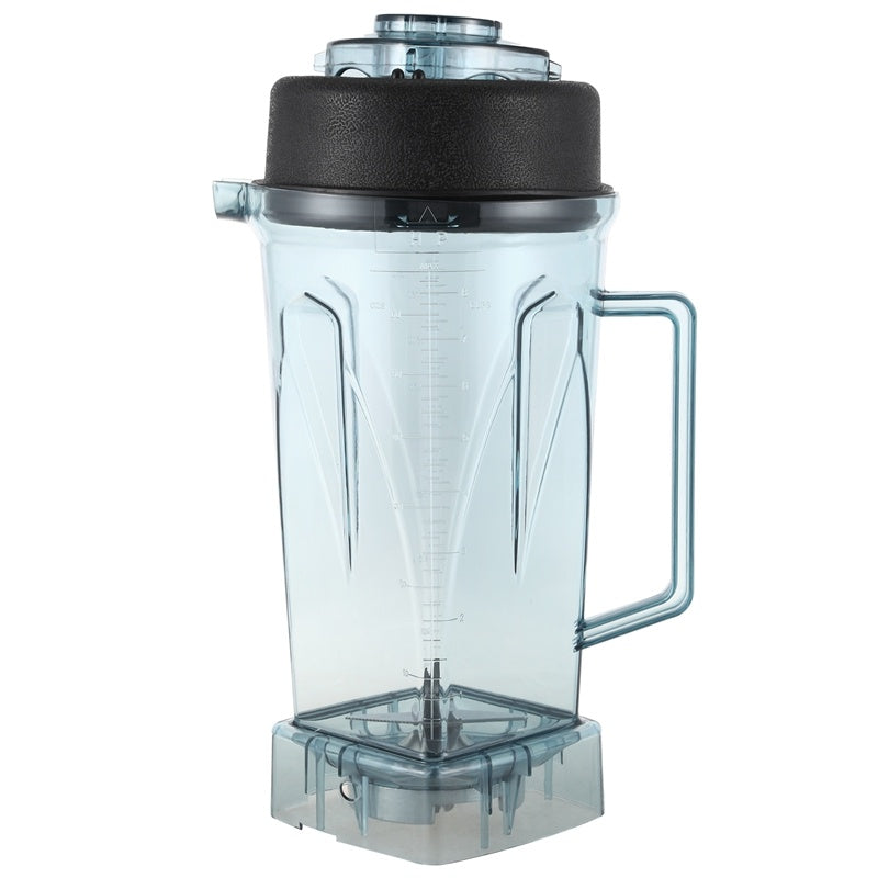 Shopi Vella transparent JTC blender blade jar container with handle and black lid for storage