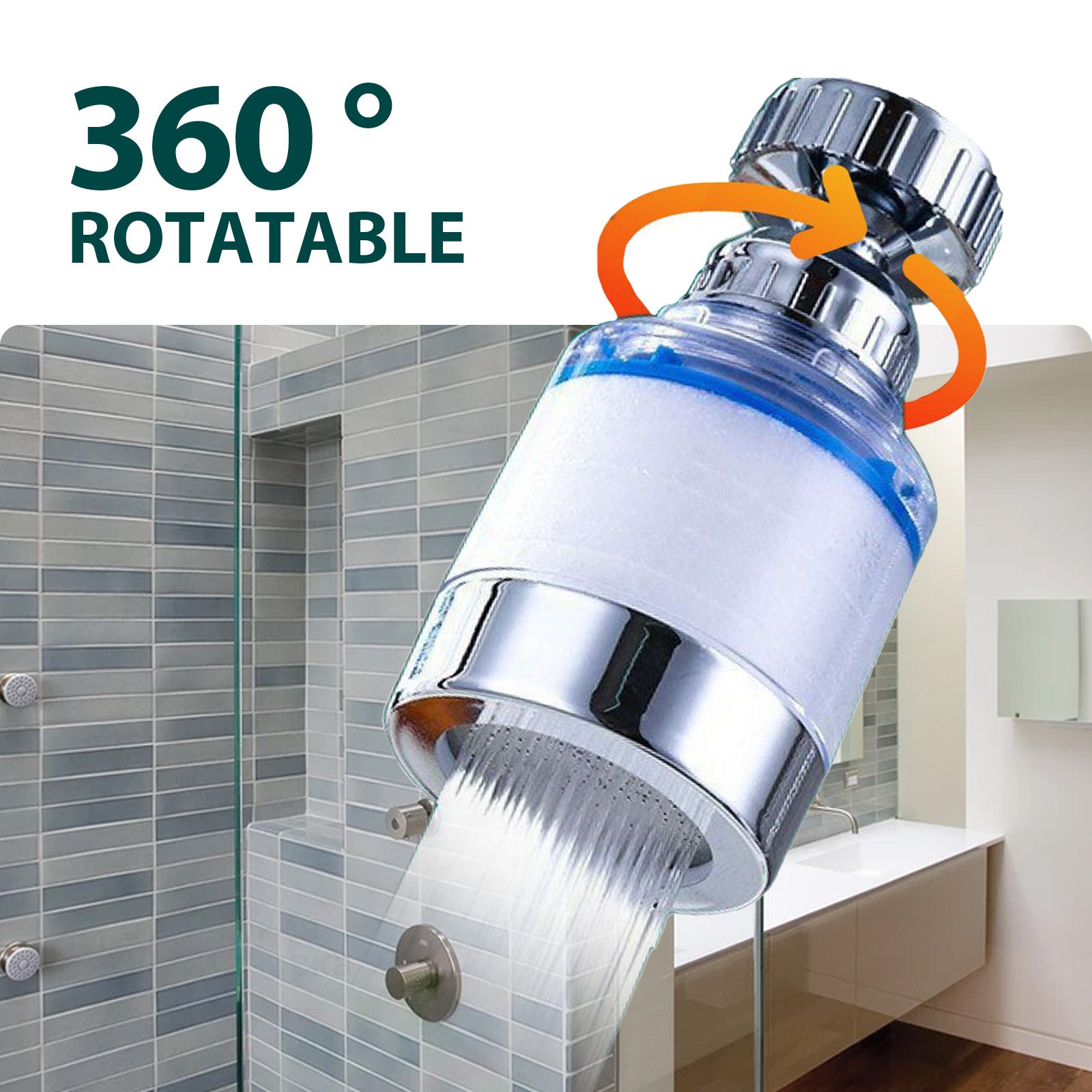 Shopi Vella kitchen water purifier for heavy metals faucet attachment with 360 degree rotatable feature