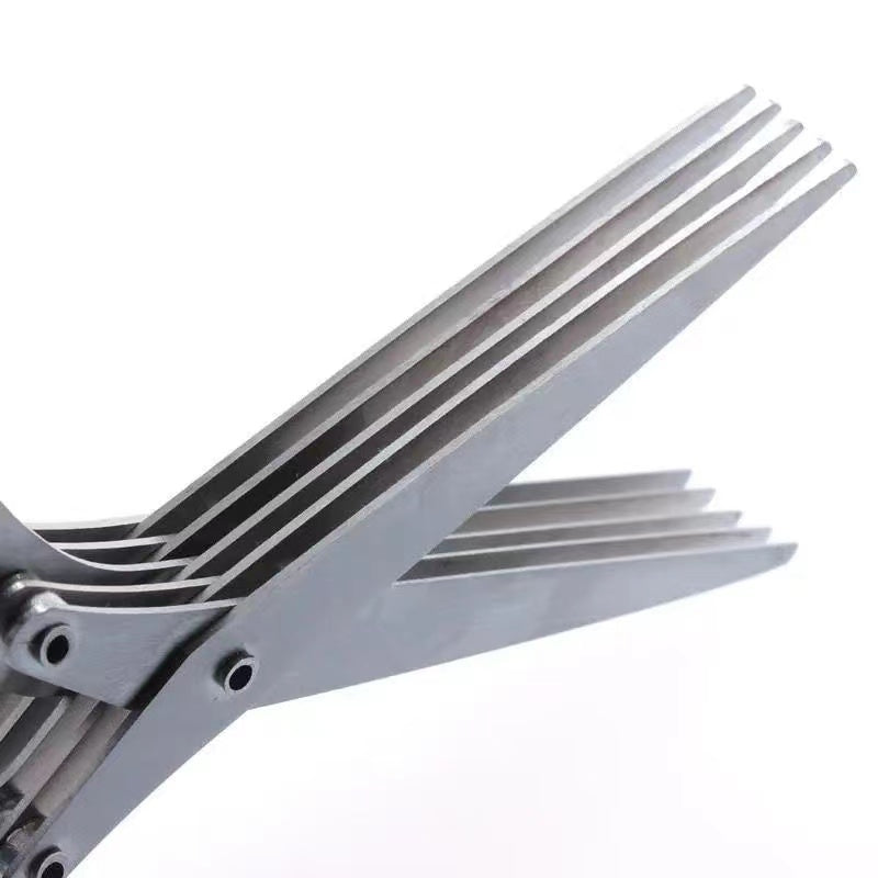 Shopi Vella 5-layer herb scissors with stainless steel blades for efficient herb chopping