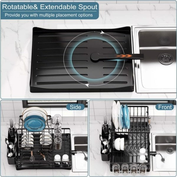 Shopi Vella kitchen countertop water filter rack with rotatable and extendable spout for versatile kitchen storage
