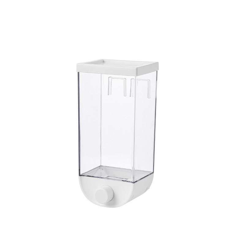 Shopi Vella transparent kitchen food storage container with white lid and dispenser knob