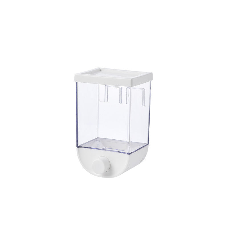 Shopi Vella clear kitchen food storage container with white lid and dispenser knob