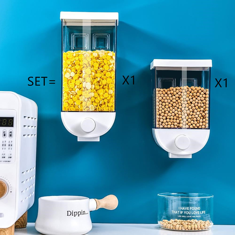 Shopi Vella kitchen food storage container set with clear dispensers for cereals and grains