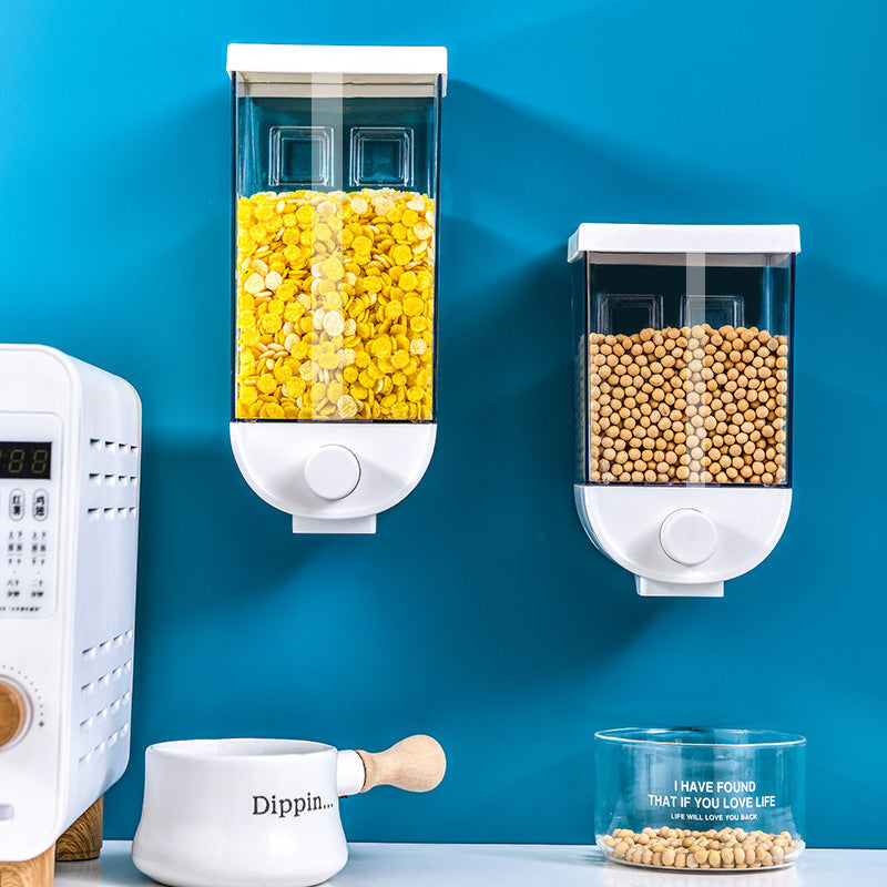 Shopi Vella kitchen food storage container wall-mounted dispensers for cereal and dry beans