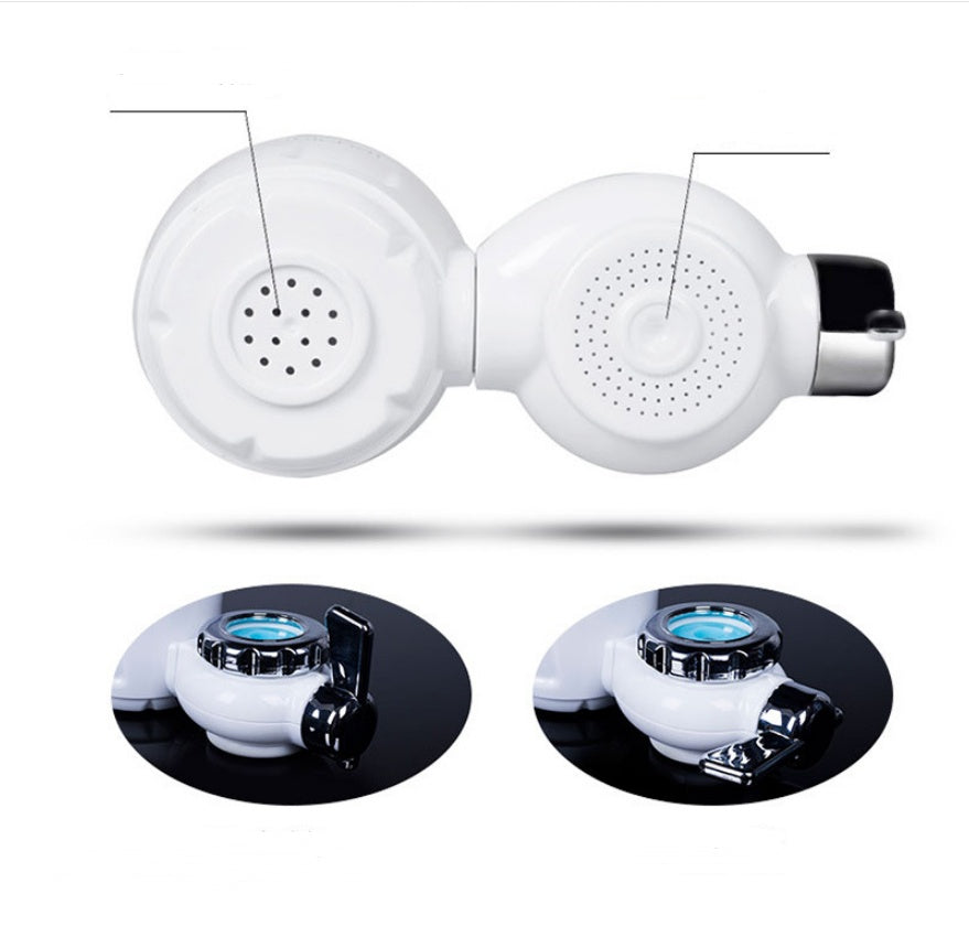 My Store white kitchen faucet water filter with dual spray modes and adjustable settings
