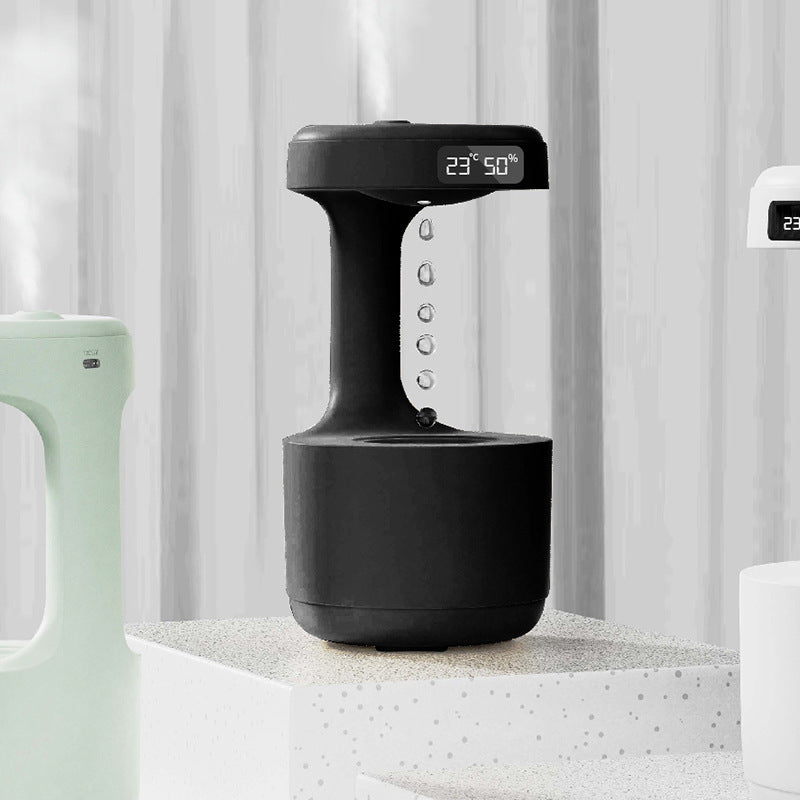 Shopi Vella large capacity aroma diffuser in black with digital display on white platform