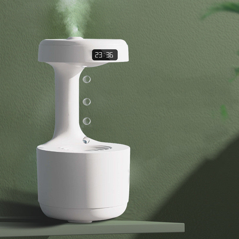 Shopi Vella large capacity aroma diffuser in white with digital clock and mist vapor