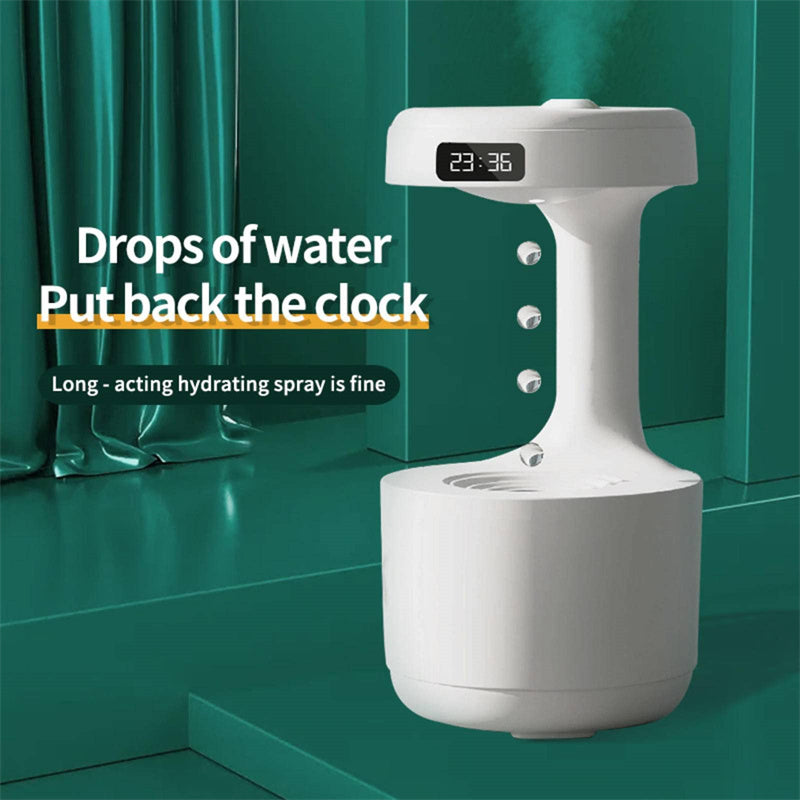 Shopi Vella large capacity aroma diffuser in white with digital clock and hydrating spray feature