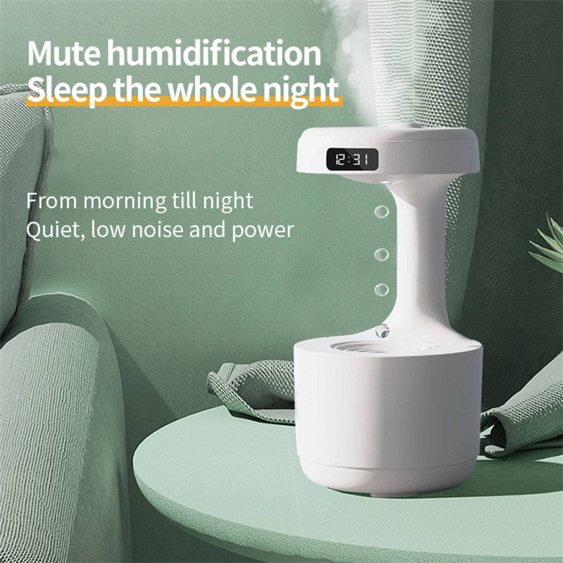 Shopi Vella large capacity aroma diffuser in white with digital clock and silent humidification feature