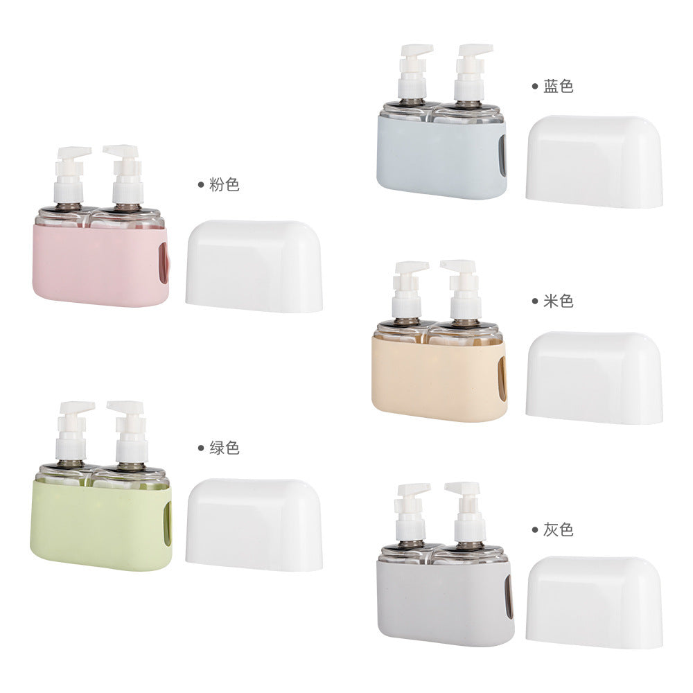 Shopi Vella leak-proof travel lotion containers in pink blue beige green and gray with white caps