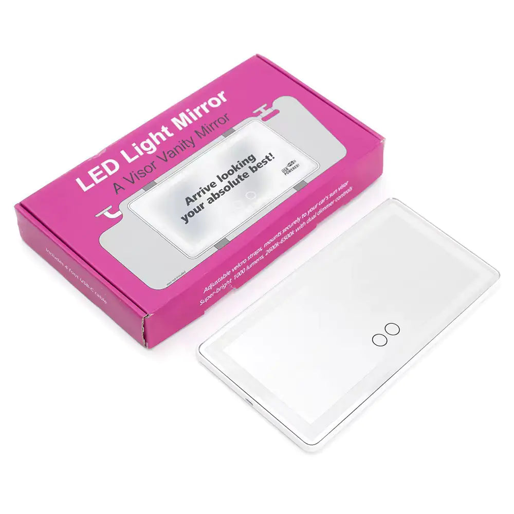 Best car vanity mirror for makeup with LED light and touch controls for clear reflection