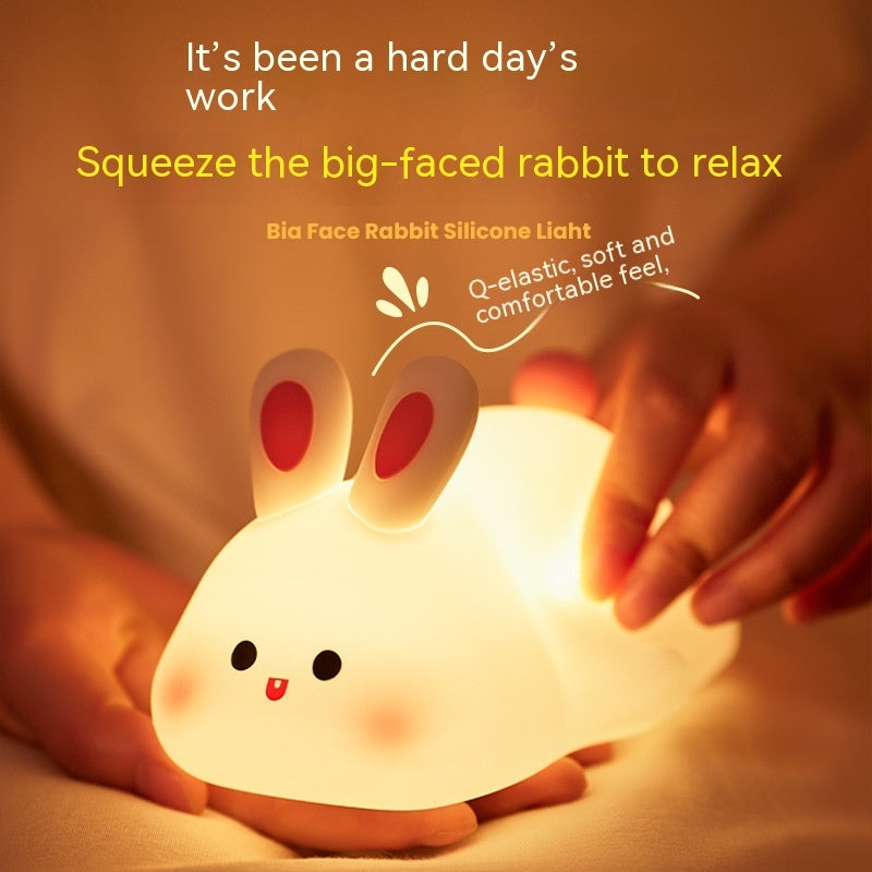 Shopi Vella LED touch sensor bedside lamp shaped like a soft big-faced rabbit for relaxation