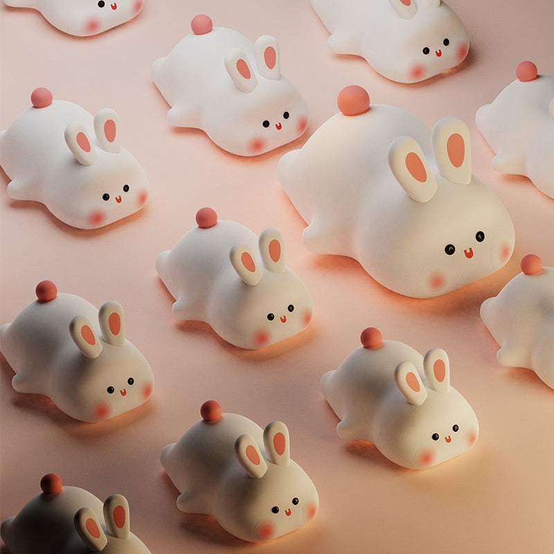 Shopi Vella LED touch sensor bedside lamp in cute bunny shape with soft warm light for cozy night use
