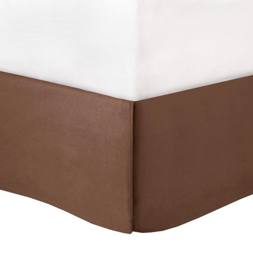 Luxury bedding set with comforter full featuring a brown fitted sheet corner and white top sheet
