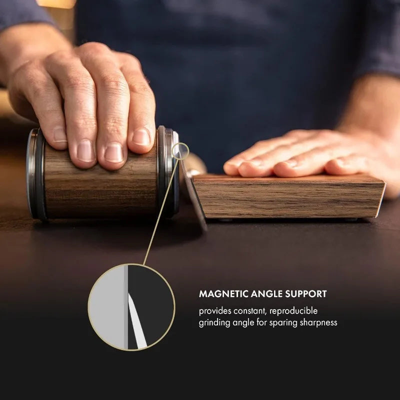 Shopi Vella adjustable angle kitchen sharpener with magnetic angle support for precise sharpening