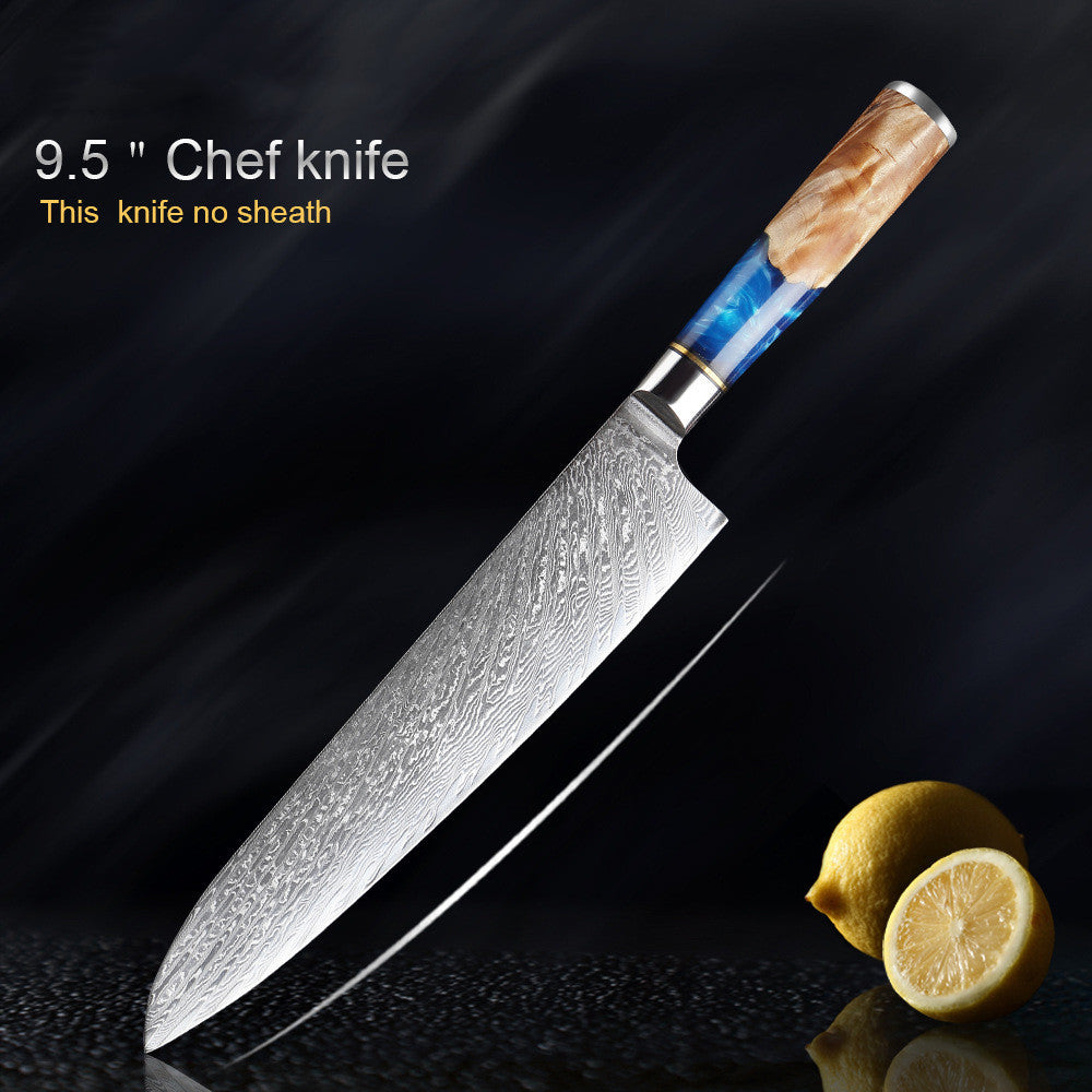 Shopi Vella Meat Chopping Knife Set with Damascus Blades
