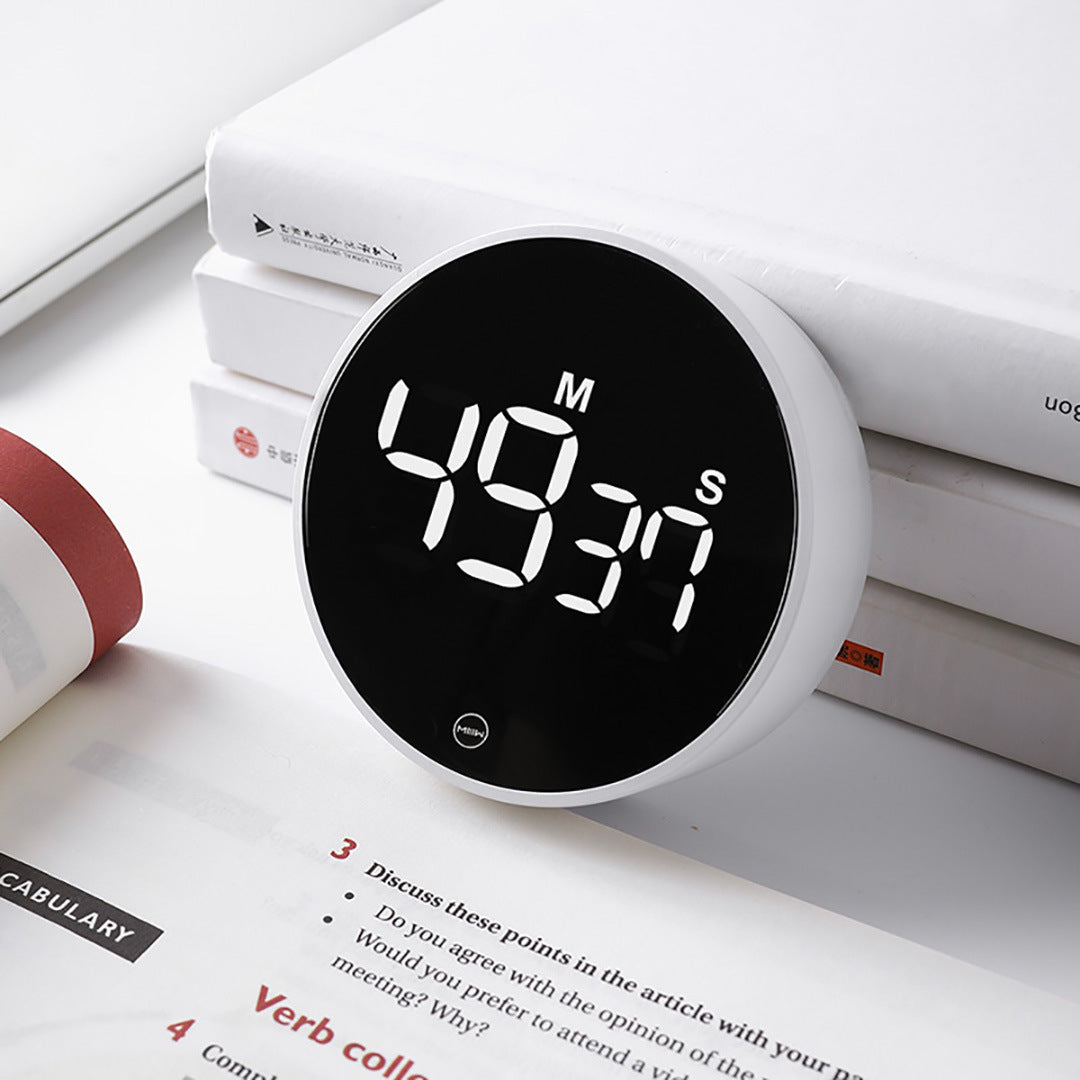 Shopi Vella magnetic timer for cooking with large digital display on white kitchen surface