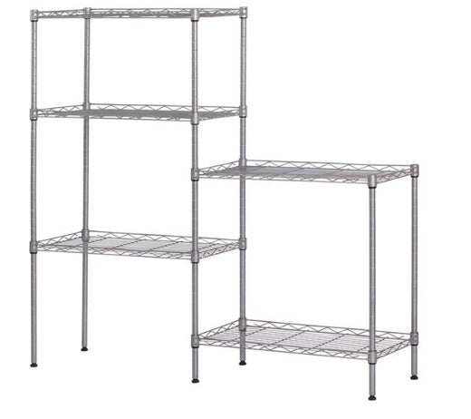 Shopi Vella metal kitchen organizer shelf with multiple wire racks for versatile kitchen storage