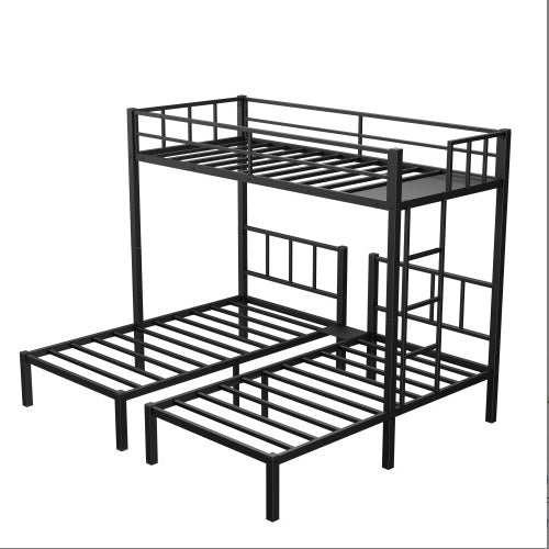 Shopi Vella metal twin xl bunk bed black with sturdy metal frame and ladder for space-saving sleeping