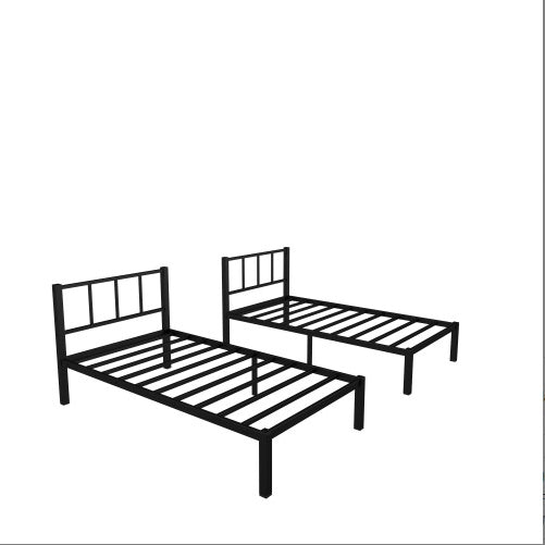 Shopi Vella metal twin xl bunk bed black frame with sturdy slats and modern design