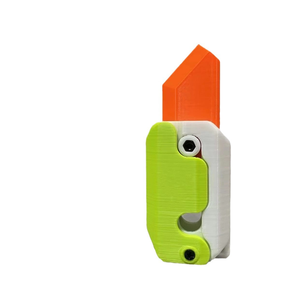 Shopi Vella mini 3D printing toy knife with orange blade and green handle for stationery use