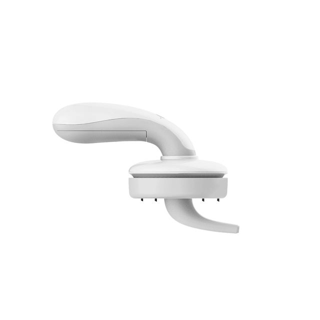 Shopi Vella white mini desktop vacuum cleaner with ergonomic handle and compact design