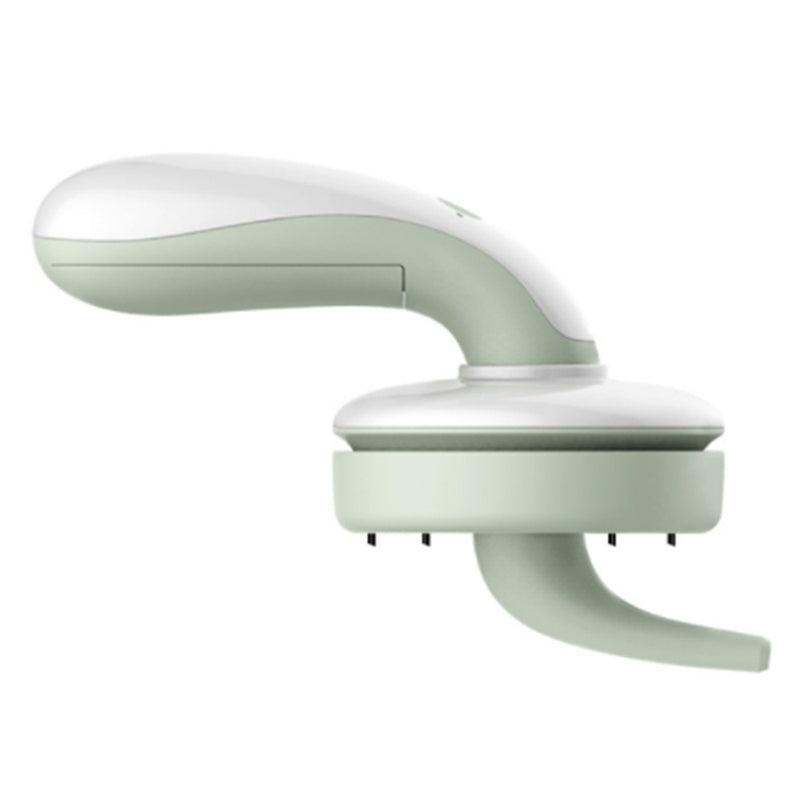 Shopi Vella mini desktop vacuum cleaner in white and green for cleaning small spaces