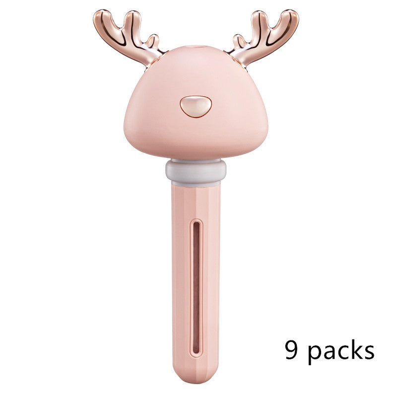 Shopi Vella pink mini USB humidifier with deer antler design for home storage pack of 9