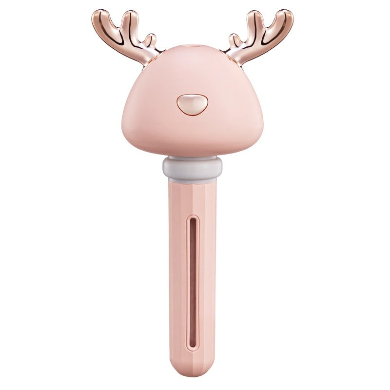 Shopi Vella pink mini USB humidifier with deer antler design for home storage